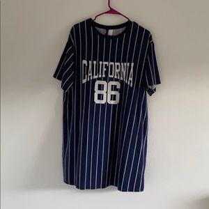 Navy Blue T-shirt Dress